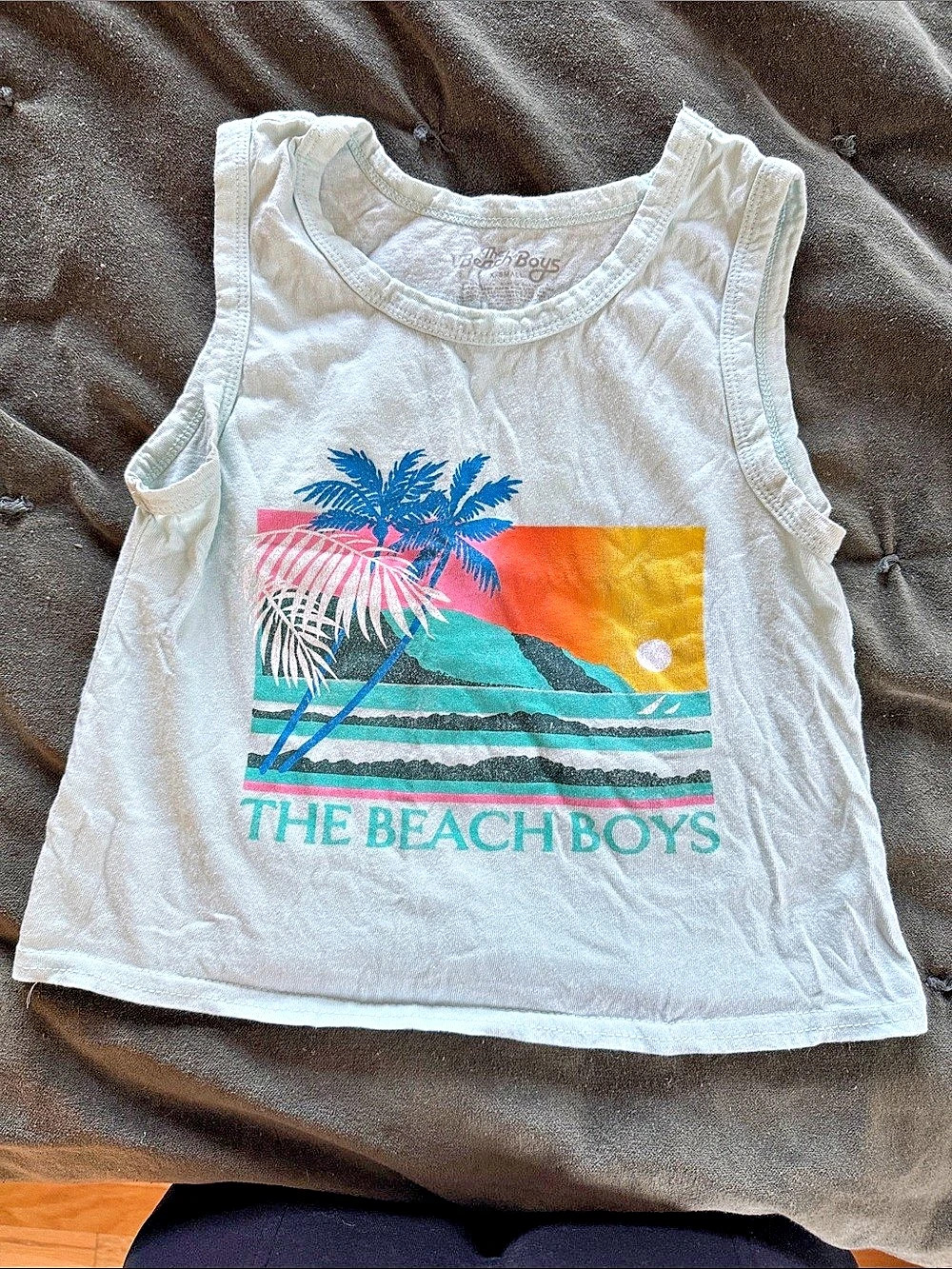 Beach Boys Beach Graphic Tank Top in White